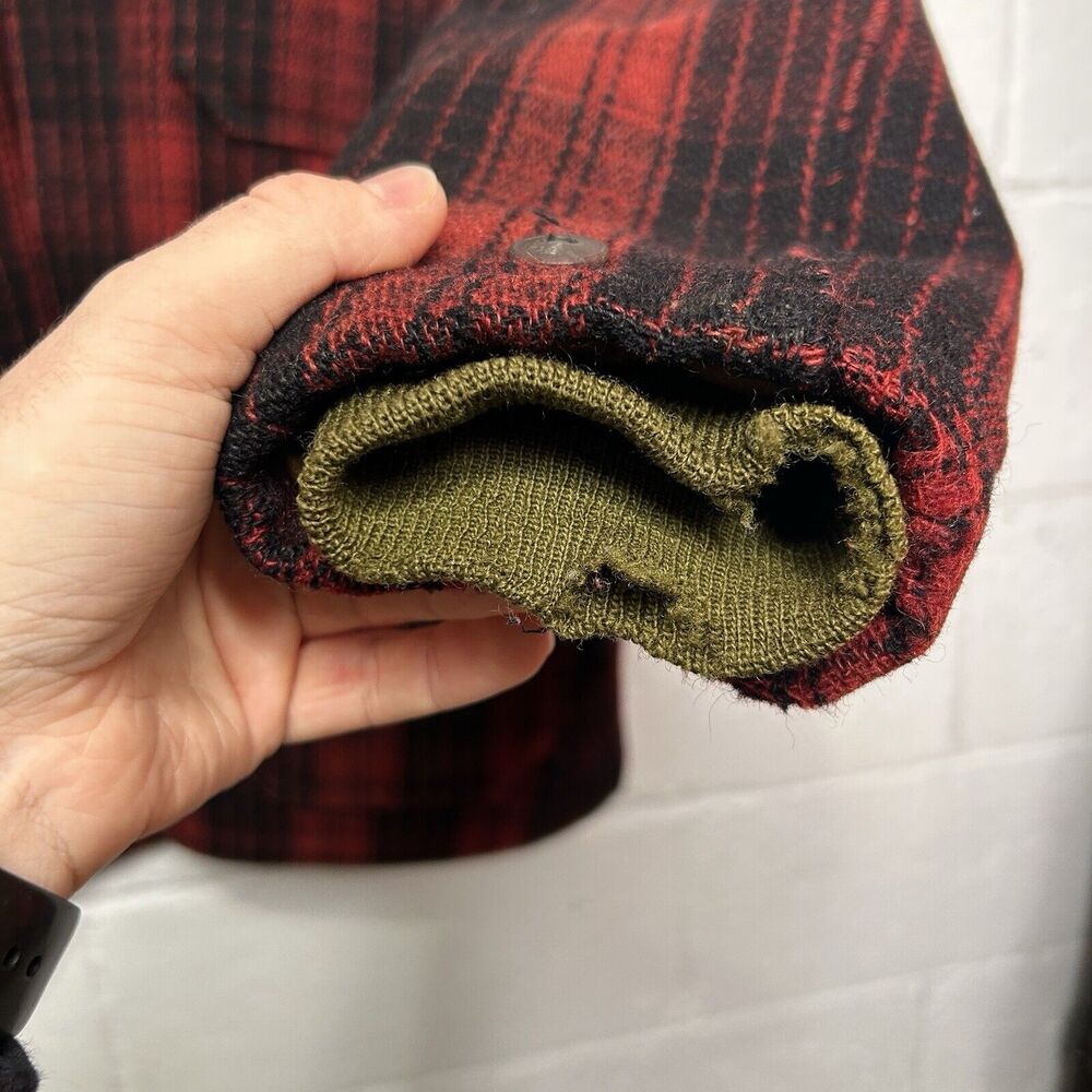 Vintage Woolrich 503 Mens Wool Mackinaw Plaid Jacket 2024 - Picture 7 of 9